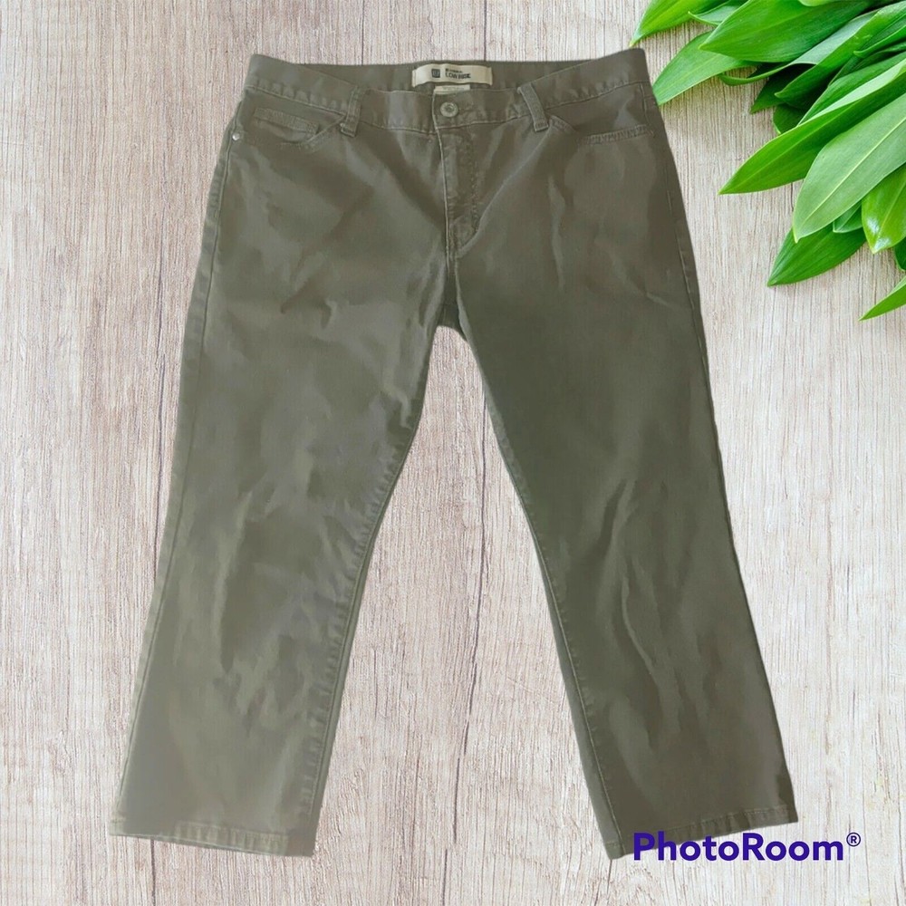 Gap Original Low Rise Cropped Jeans Size 12 Taupe